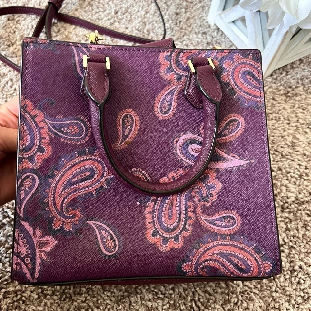 Michael Kors Plum Paisley Bridgette Crossbody Bag